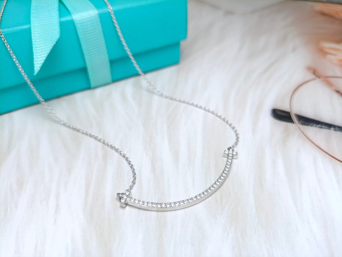 [Ornora Jewelry]BIG SMILE PEDANT DIAMOND NECKLACE