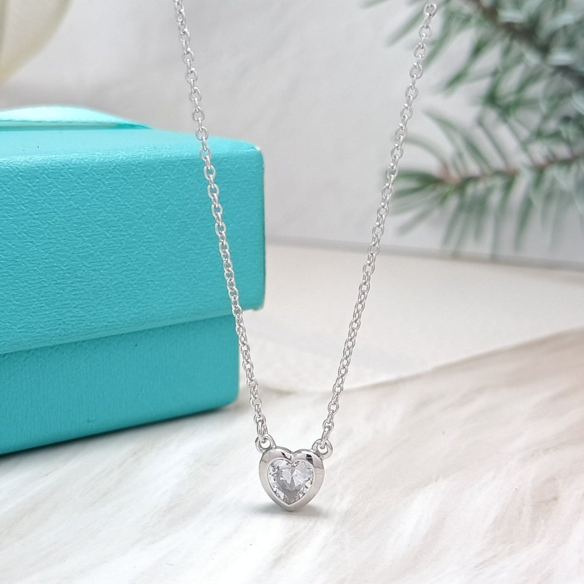 [Ornora Jewelry]HEART BIG DIAMOND NECKLACE
