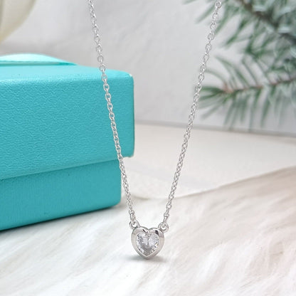 [Ornora Jewelry]HEART BIG DIAMOND NECKLACE