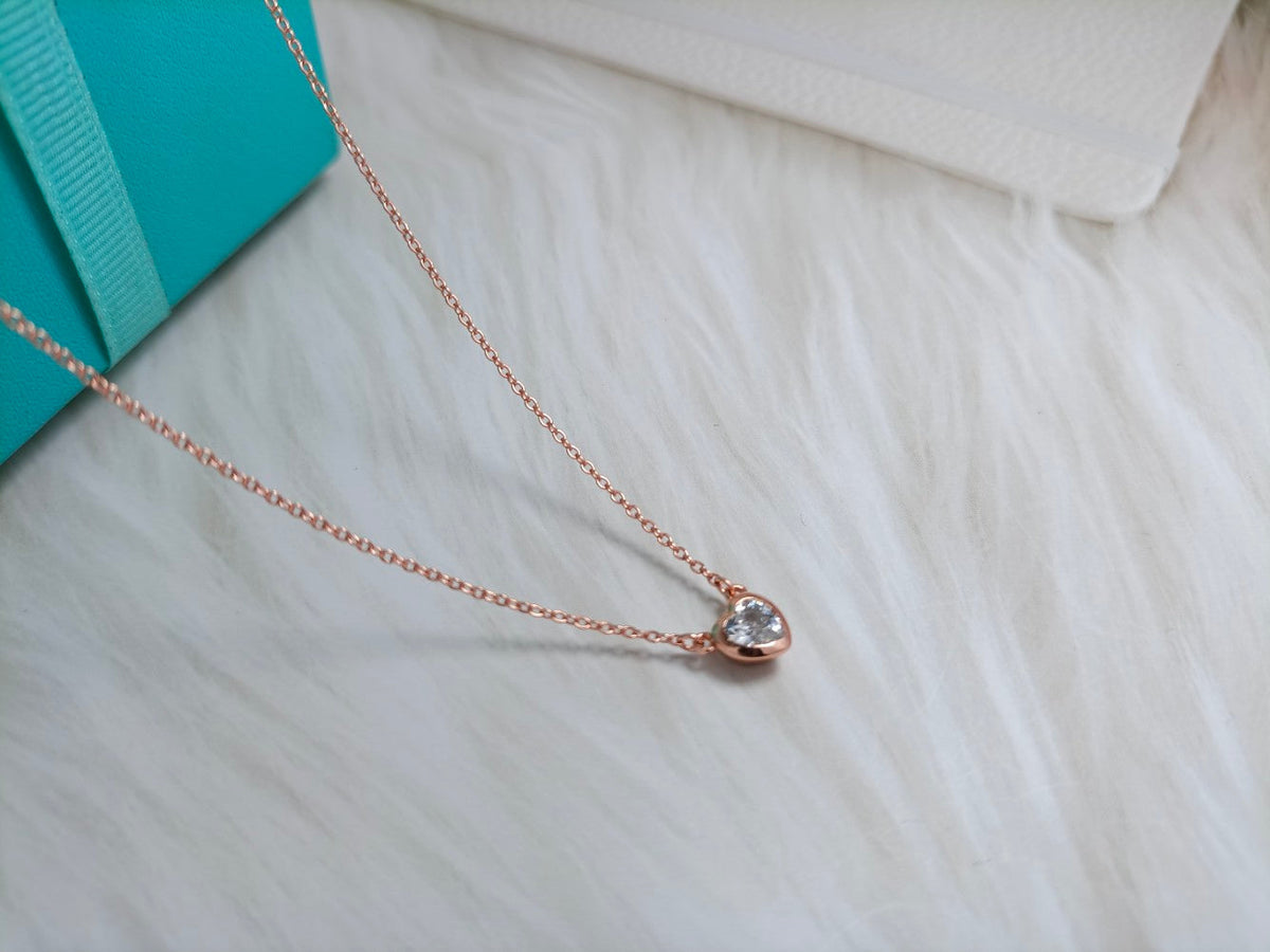 [Ornora Jewelry]HEART BIG DIAMOND NECKLACE