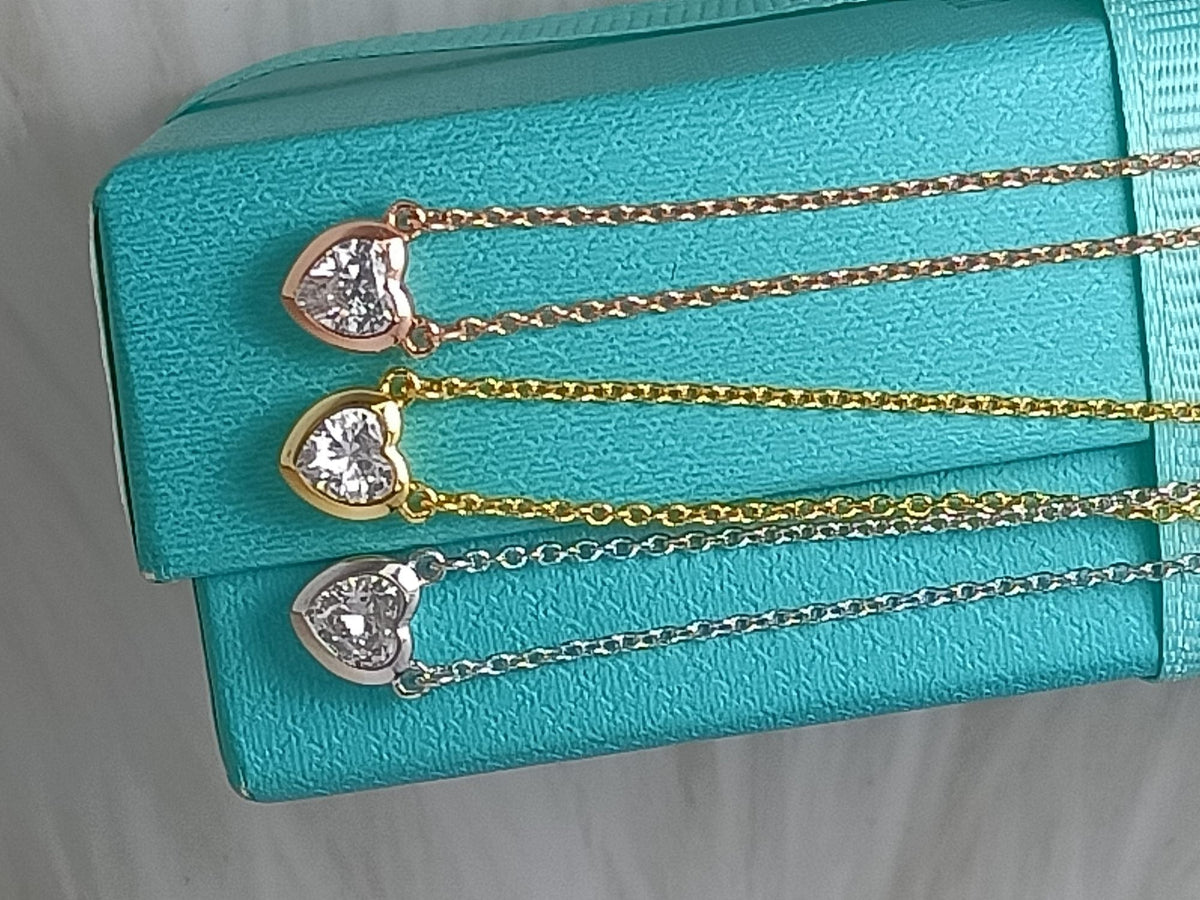[Ornora Jewelry]HEART BIG DIAMOND NECKLACE
