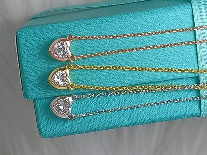 [Ornora Jewelry]HEART BIG DIAMOND NECKLACE