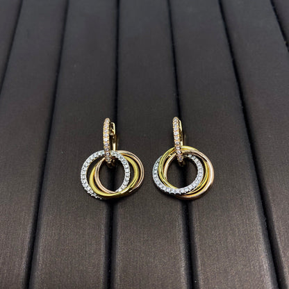 [Ornora Jewelry]TRINITY EARRINGS GOLD DIAMOND