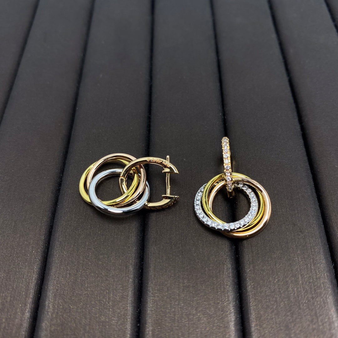 [Ornora Jewelry]TRINITY EARRINGS GOLD DIAMOND