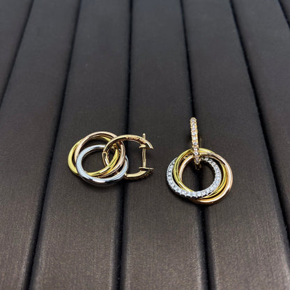 [Ornora Jewelry]TRINITY EARRINGS GOLD DIAMOND