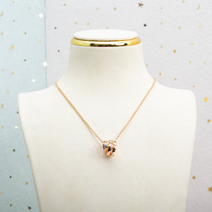 [OrnoraJewelry]SERPENTI PINK GOLD NECKLACE DIAMOND