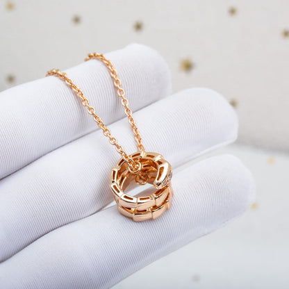 [OrnoraJewelry]SERPENTI PINK GOLD NECKLACE DIAMOND
