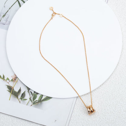 [OrnoraJewelry]SERPENTI PINK GOLD NECKLACE DIAMOND