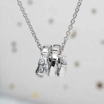 [OrnoraJewelry]SERPENTI SILVER NECKLACE DIAMOND
