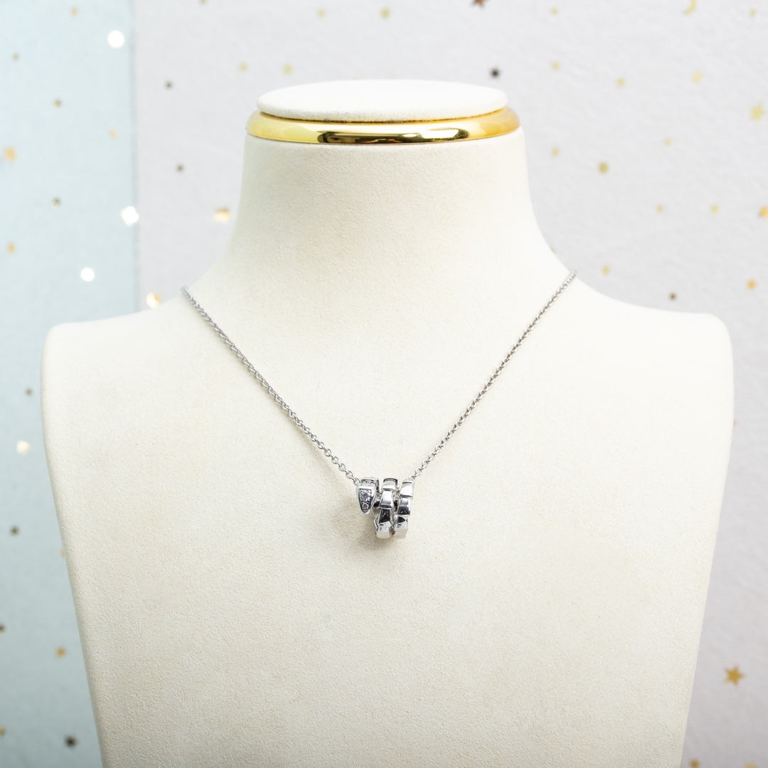 [OrnoraJewelry]SERPENTI SILVER NECKLACE DIAMOND