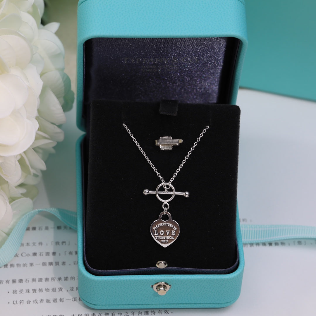 [Ornora Jewelry]DOUBLE HEART BLUE NECKLACE