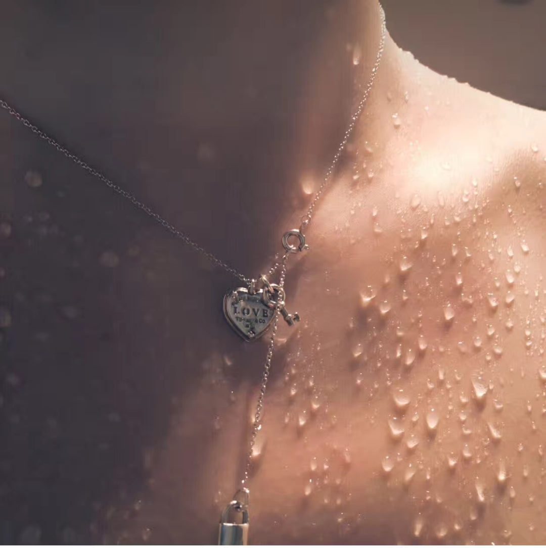 [Ornora Jewelry]KEY AND HEART SILVER NECKLACE