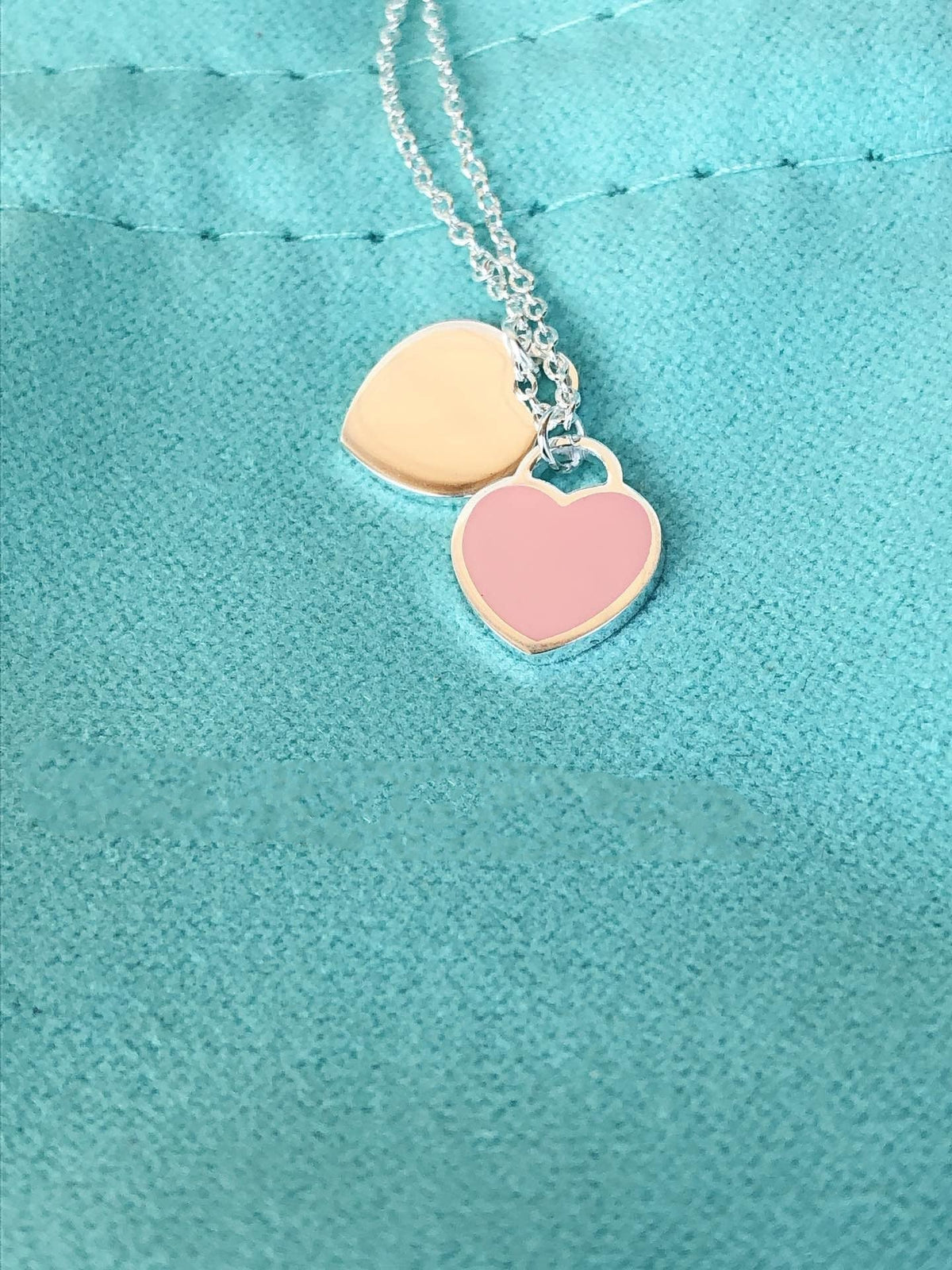 [Ornora Jewelry]DOUBLE HEART PEDANT SILVER NECKLACE