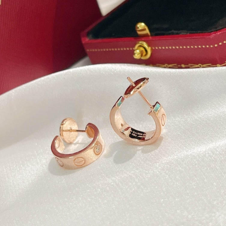 [OrnoraJewelry]LOVE EARRINGS 5.7MM 2 DIAMONDS