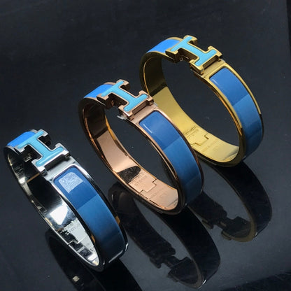 [OrnoraJewelry]H BRACELET BLUE RAINBOW CERAMIC