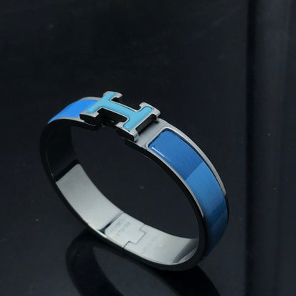 [OrnoraJewelry]H BRACELET BLUE RAINBOW CERAMIC
