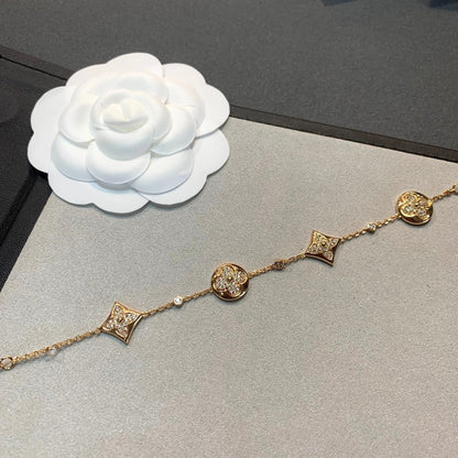 [OrnoraJewelry]OrnoraAND SUN 4 MOTIFS GOLD DIAMONDS BRACELET