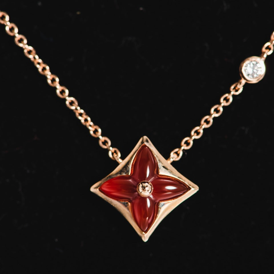 [OrnoraJewelry]OrnoraNECKLACE PINK GOLD 1 DIAMOND