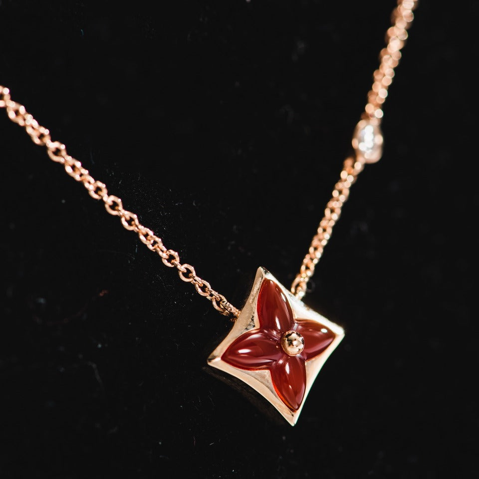 [OrnoraJewelry]OrnoraNECKLACE PINK GOLD 1 DIAMOND
