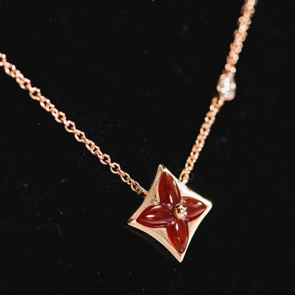 [OrnoraJewelry]OrnoraNECKLACE PINK GOLD 1 DIAMOND