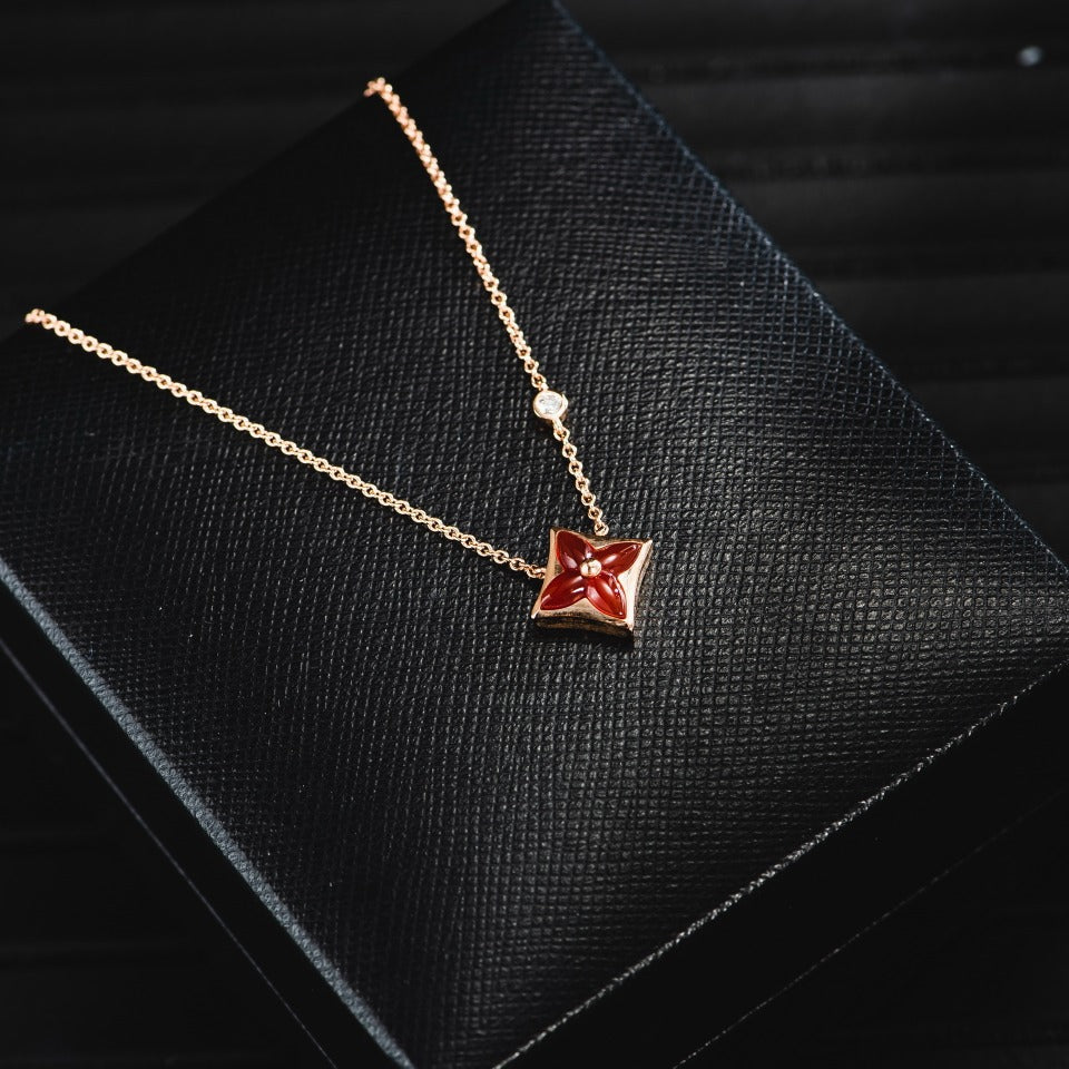 [OrnoraJewelry]OrnoraNECKLACE PINK GOLD 1 DIAMOND