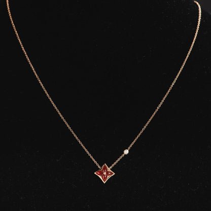 [OrnoraJewelry]OrnoraNECKLACE PINK GOLD 1 DIAMOND