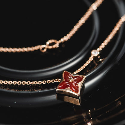 [OrnoraJewelry]OrnoraNECKLACE PINK GOLD 1 DIAMOND