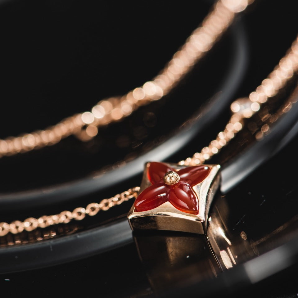 [OrnoraJewelry]OrnoraNECKLACE PINK GOLD 1 DIAMOND