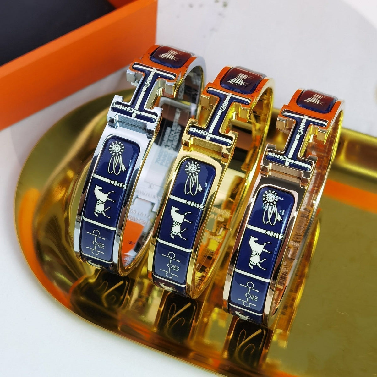 [OrnoraJewelry]H COUVERTURES DARK BLUE BRACELET