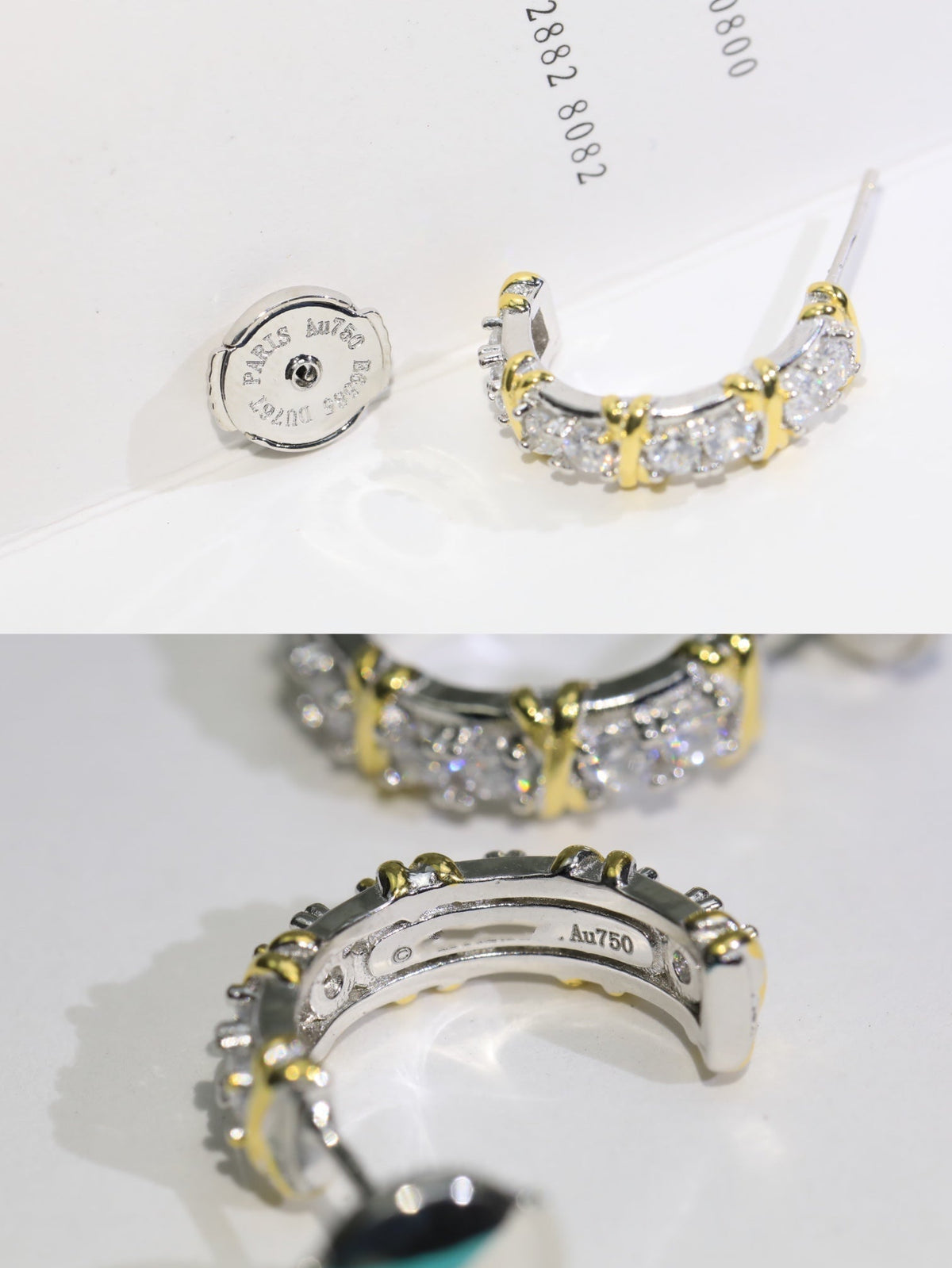 [Ornora Jewelry]TWENTY STONE HOOP GOLD EARRINGS