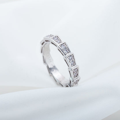 [OrnoraJewelry]SERPENTI RING SILVER DIAMOND PAVED 3MM