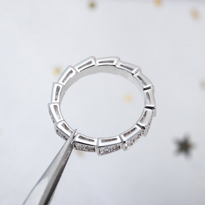 [OrnoraJewelry]SERPENTI RING SILVER DIAMOND PAVED 3MM