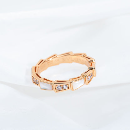 [OrnoraJewelry]SERPENTI RING PINK GOLD DIAMOND MOP 3MM