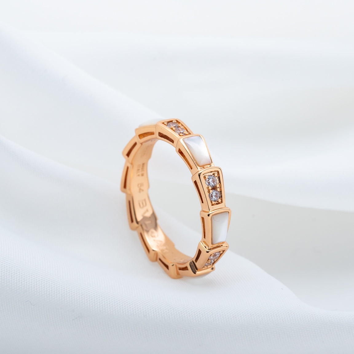 [OrnoraJewelry]SERPENTI RING PINK GOLD DIAMOND MOP 3MM