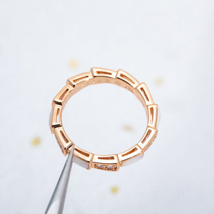 [OrnoraJewelry]SERPENTI RING PINK GOLD DIAMOND MOP 3MM
