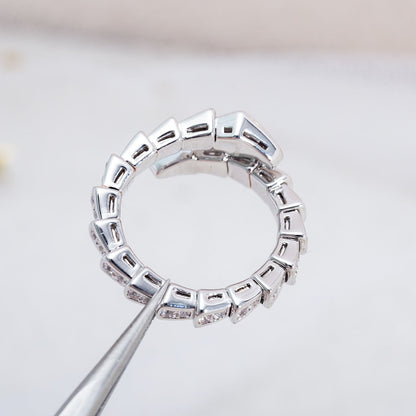 [OrnoraJewelry]SERPENTI RING SILVER DIAMOND PAVED 4MM