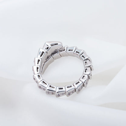 [OrnoraJewelry]SERPENTI RING SILVER DIAMOND PAVED 4MM