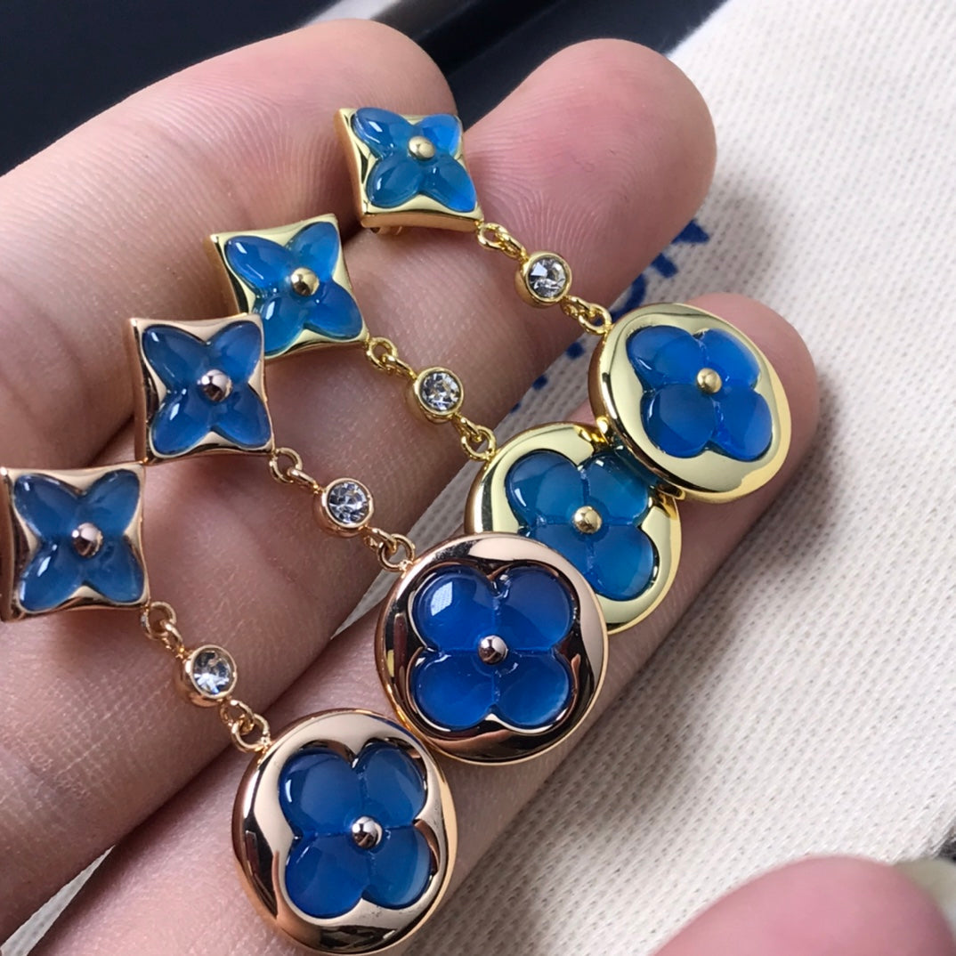 [OrnoraJewelry]OrnoraAND SUN AGATE DIAMOND EARRINGS