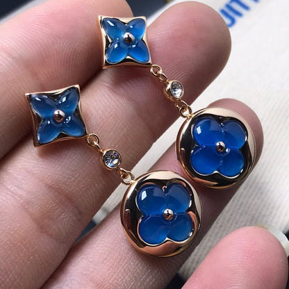 [OrnoraJewelry]OrnoraAND SUN AGATE DIAMOND EARRINGS