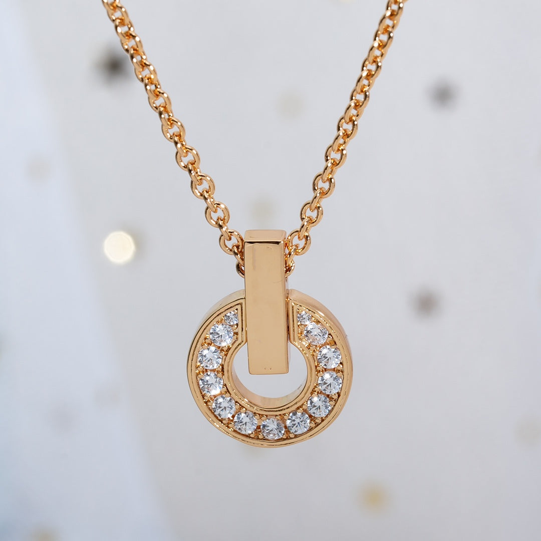 [OrnoraJewelry]GARI NECKLACE PINK GOLD DIAMOND