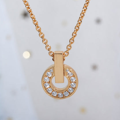 [OrnoraJewelry]GARI NECKLACE PINK GOLD DIAMOND