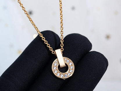[OrnoraJewelry]GARI NECKLACE PINK GOLD DIAMOND