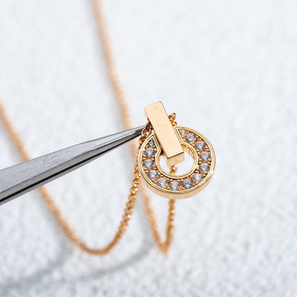 [OrnoraJewelry]GARI NECKLACE PINK GOLD DIAMOND