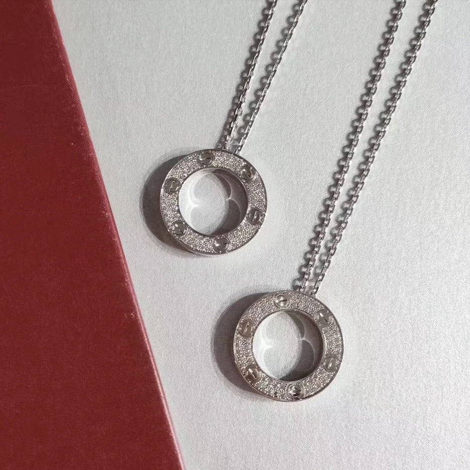 [OrnoraJewelry]LOVE NECKLACE ADJUSTABLE SILVER