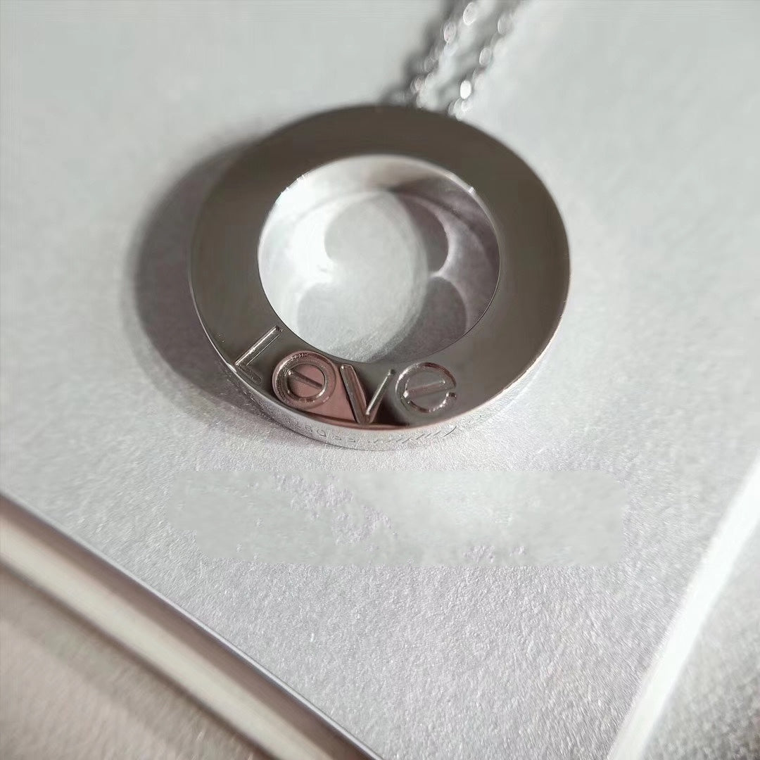[OrnoraJewelry]LOVE NECKLACE ADJUSTABLE SILVER