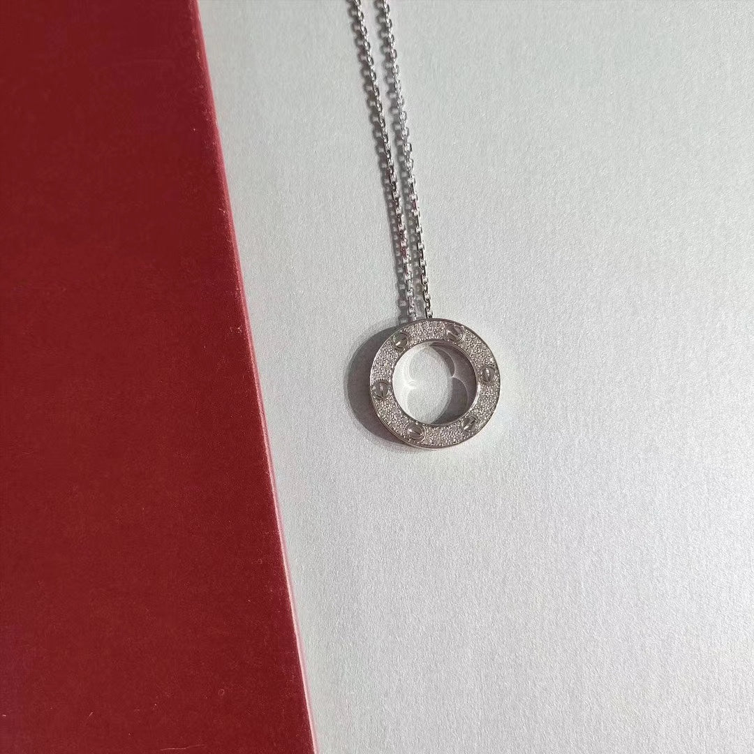[OrnoraJewelry]LOVE NECKLACE ADJUSTABLE SILVER