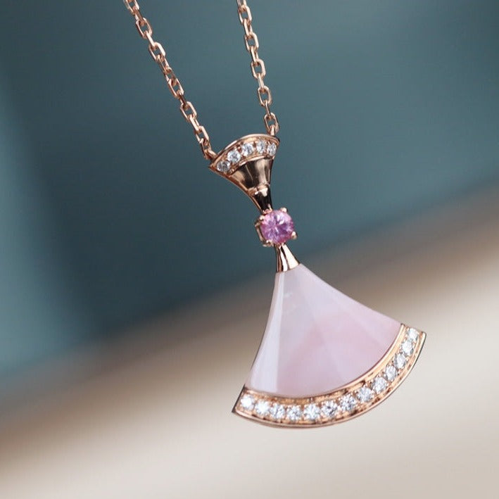 [OrnoraJewelry]DREAM NECKLACE PINK MOP DIAMOND