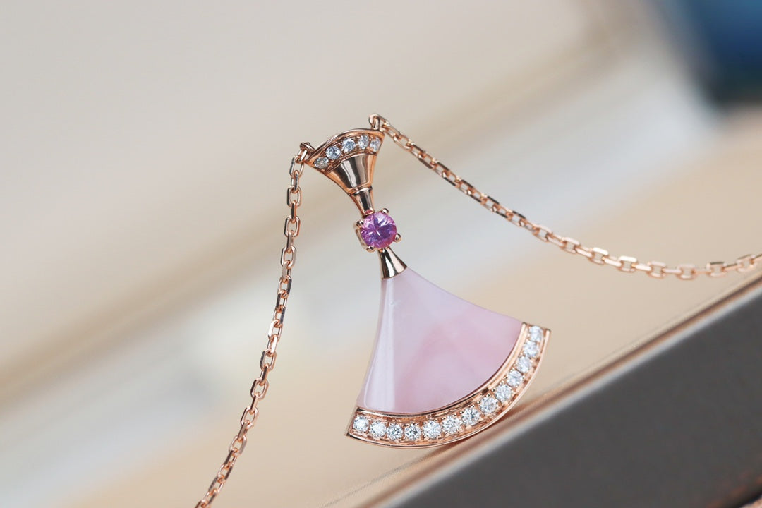 [OrnoraJewelry]DREAM NECKLACE PINK MOP DIAMOND