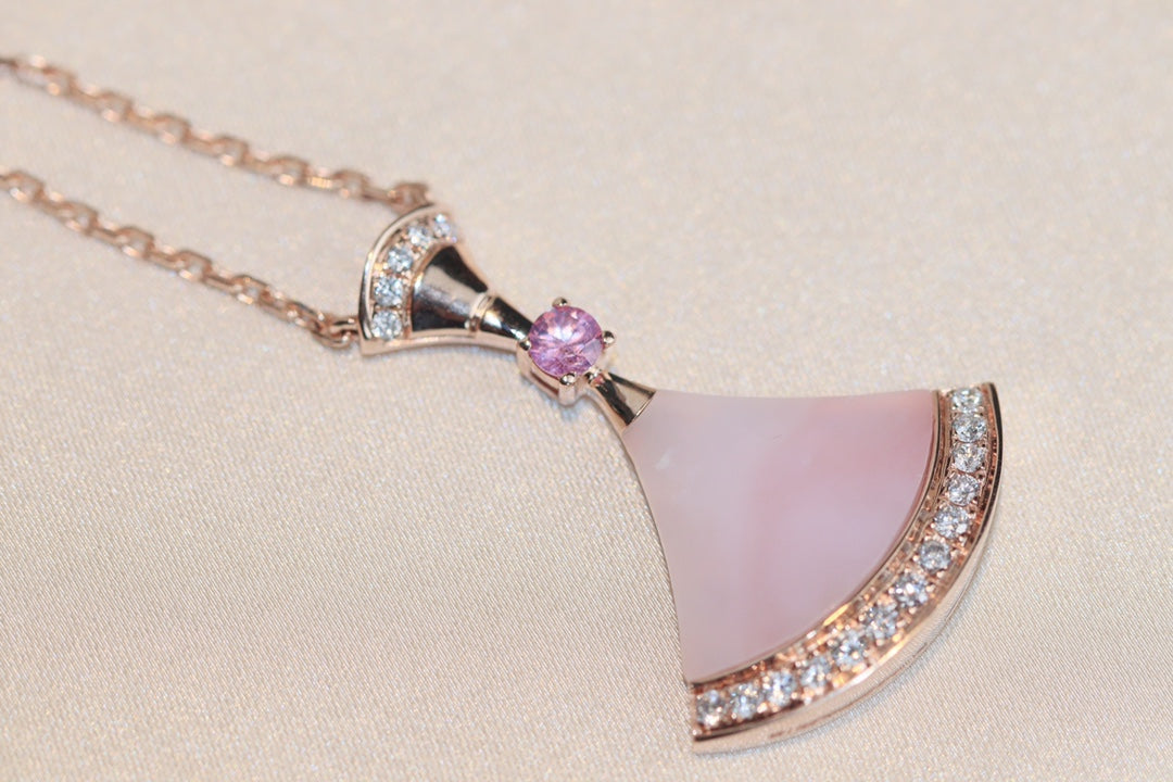 [OrnoraJewelry]DREAM NECKLACE PINK MOP DIAMOND