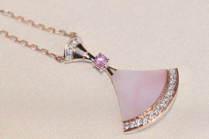 [OrnoraJewelry]DREAM NECKLACE PINK MOP DIAMOND